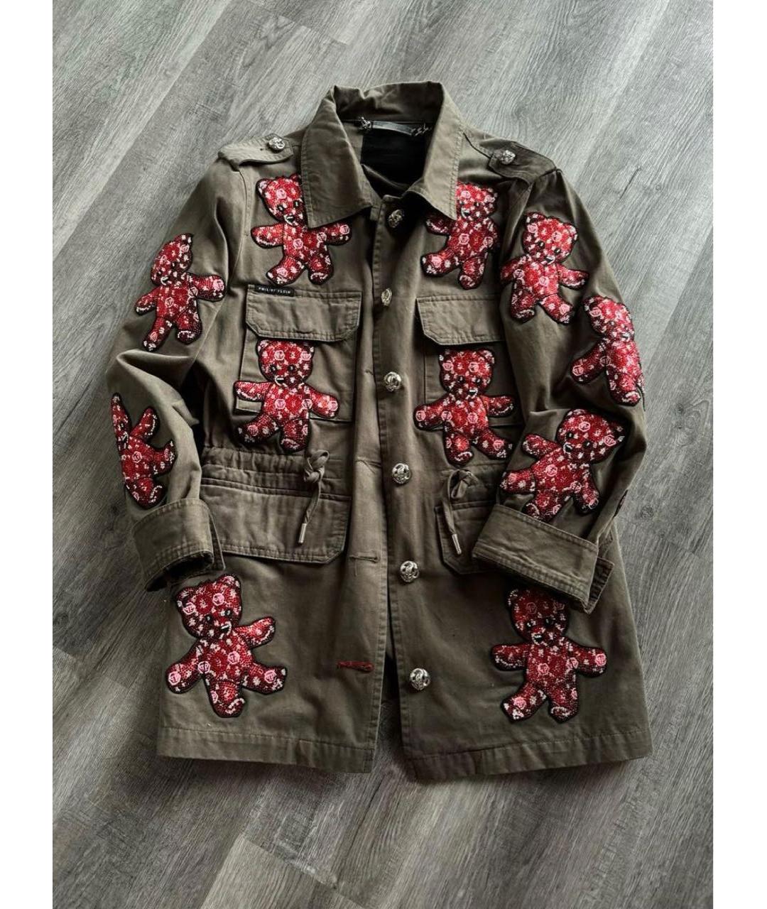 PHILIPP PLEIN Хаки деним парка, фото 6