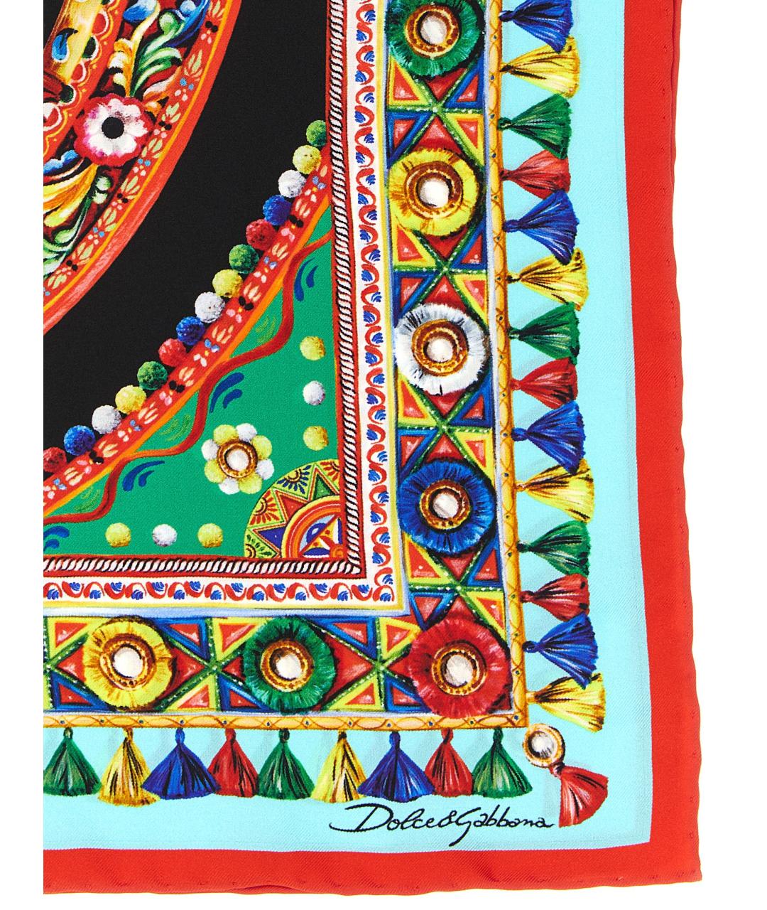 DOLCE&GABBANA Мульти шелковый платок, фото 2
