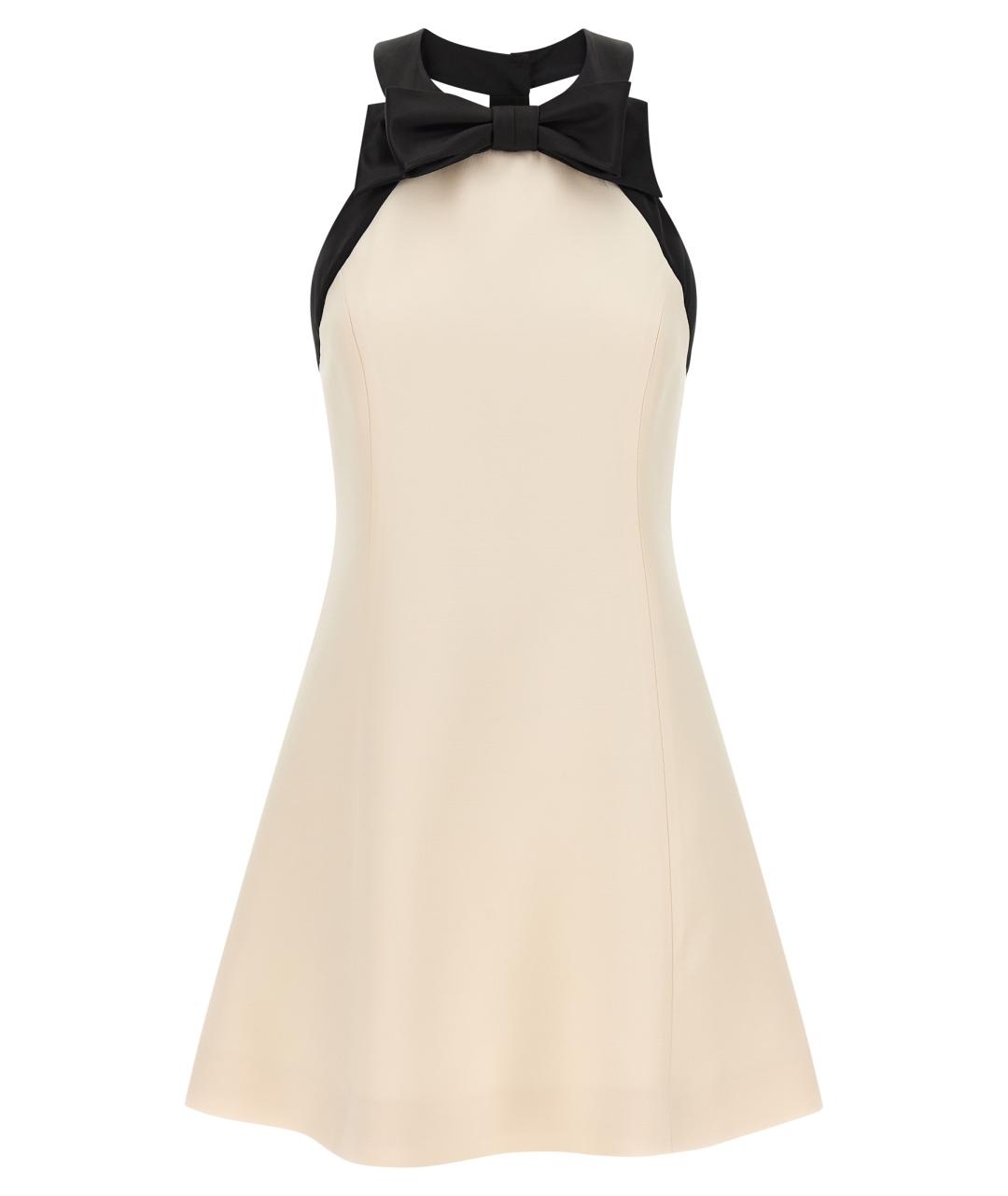 VALENTINO Белое шерстяное коктейльное платье, фото 1