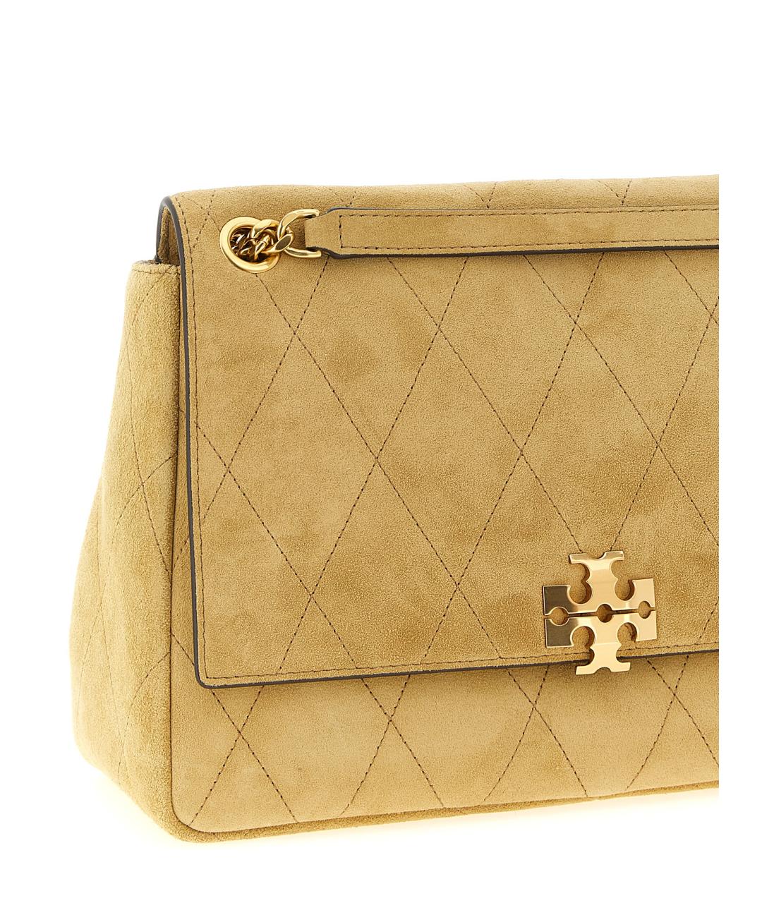 TORY BURCH Бежевая кожаная сумка через плечо, фото 3