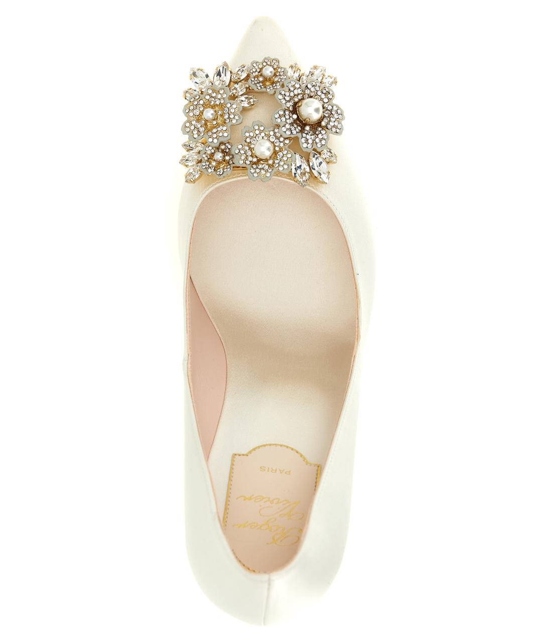 ROGER VIVIER Белые текстильные туфли, фото 4