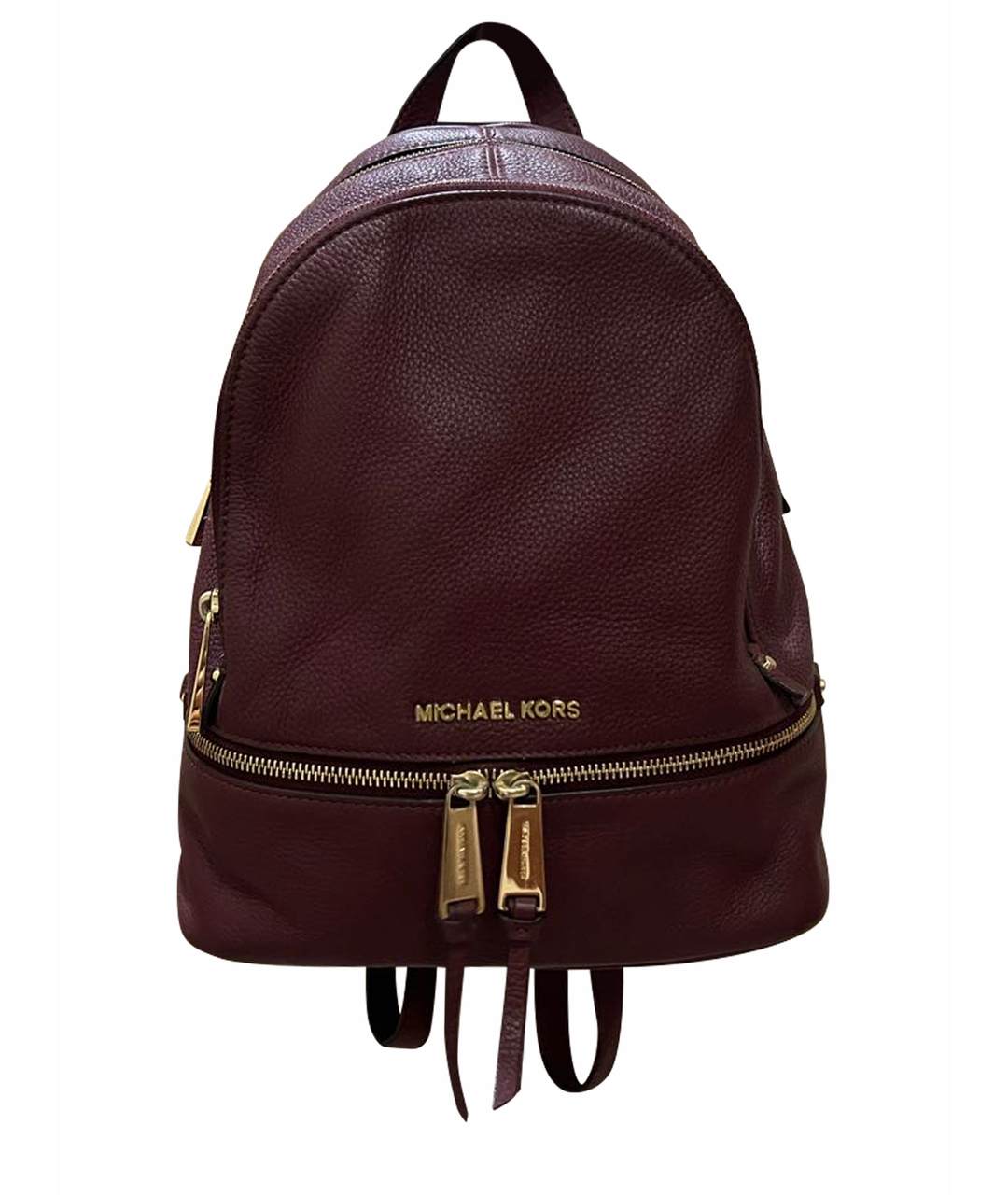 MICHAEL KORS Бордовый кожаный рюкзак, фото 1