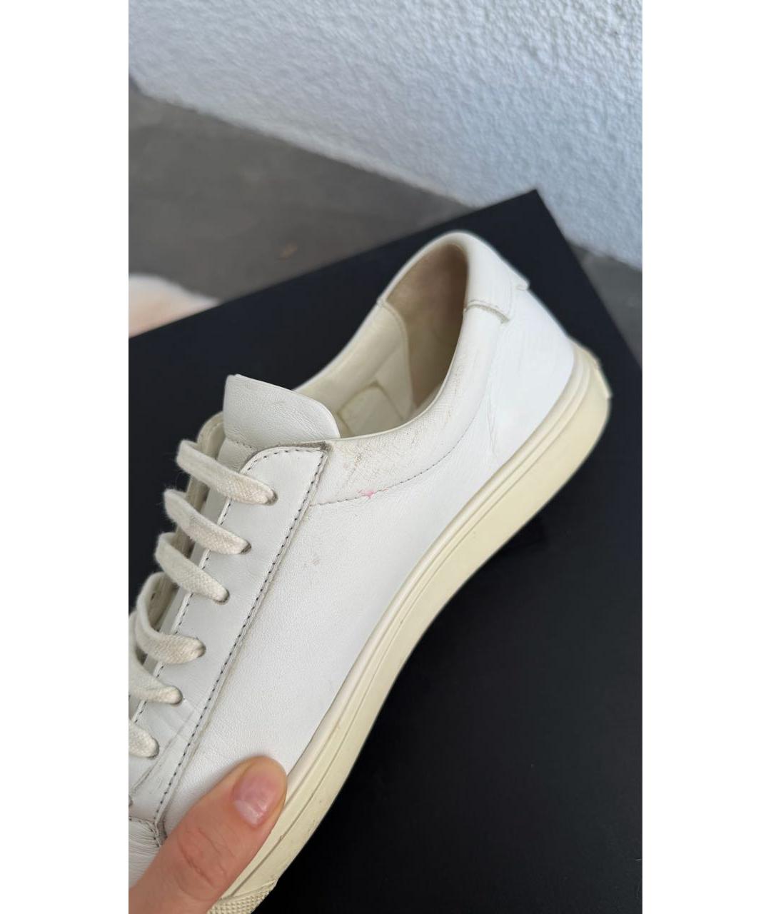 SAINT LAURENT Белые кожаные кеды, фото 8