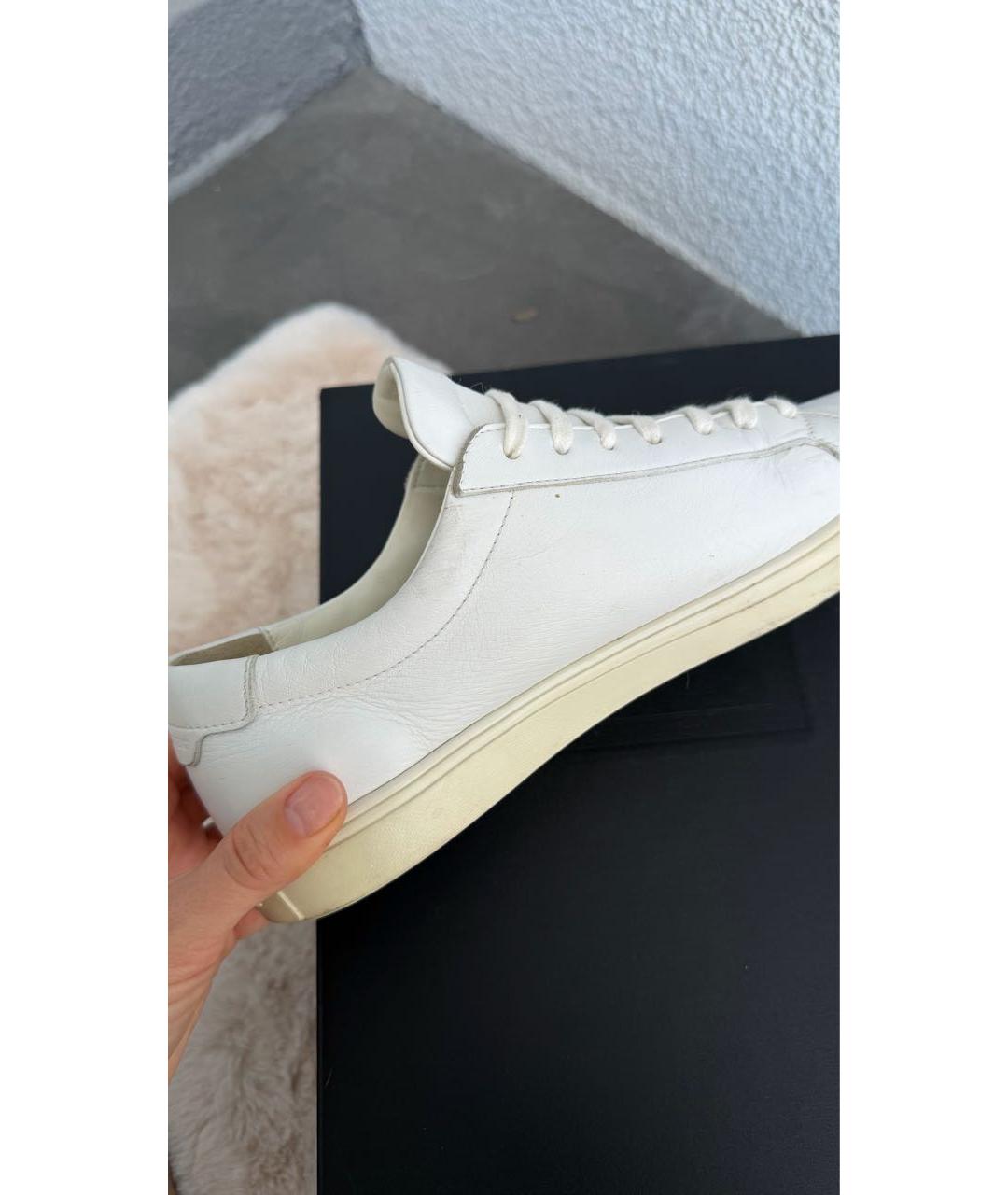 SAINT LAURENT Белые кожаные кеды, фото 7