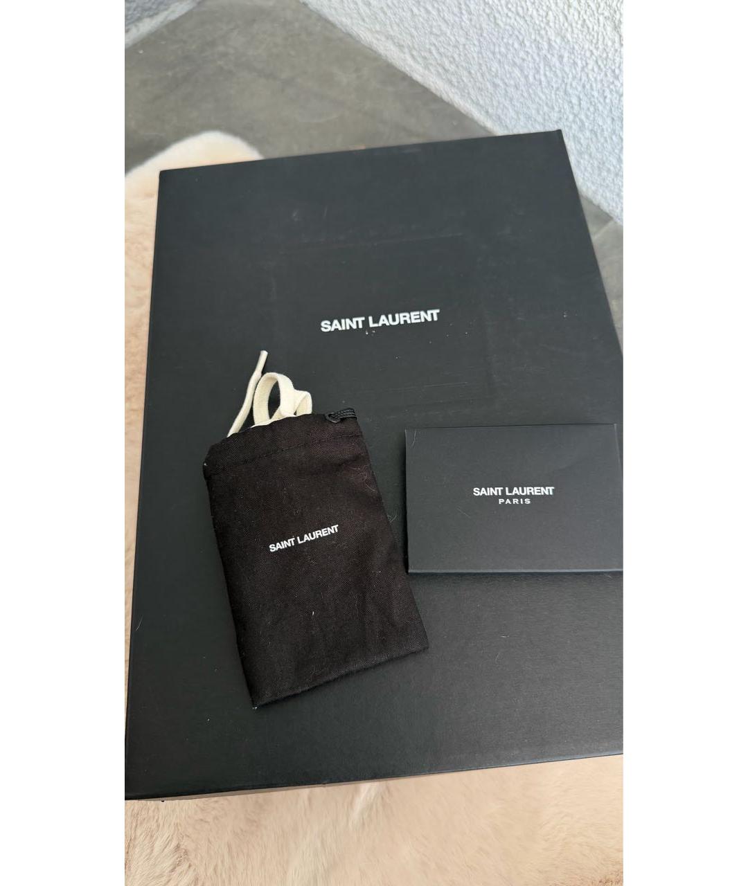 SAINT LAURENT Белые кожаные кеды, фото 5
