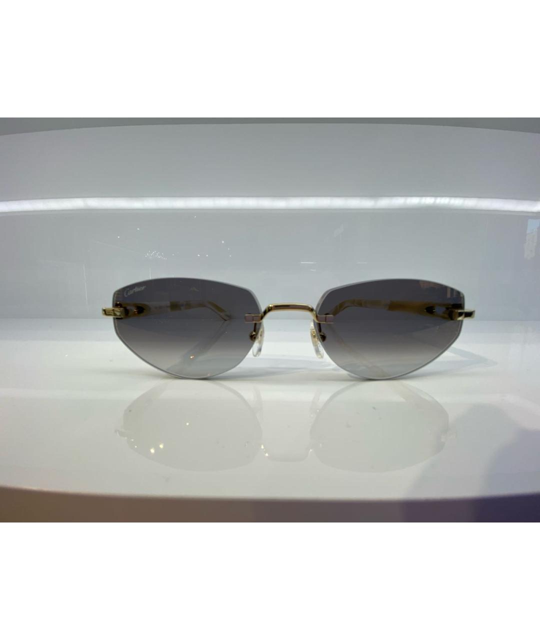 CARTIER Золотые металлические солнцезащитные очки, фото 4