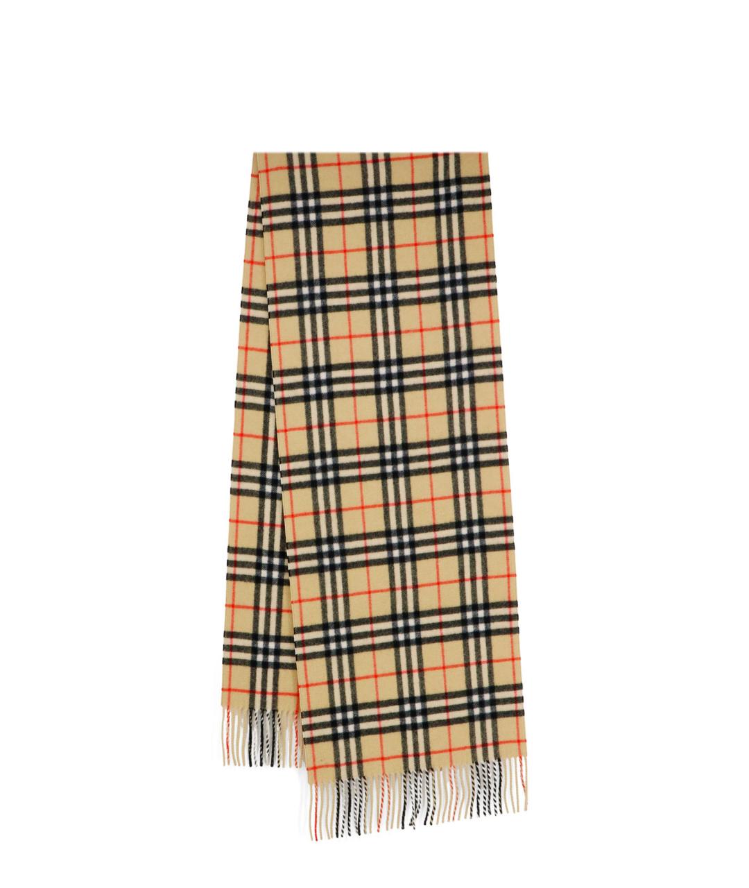 BURBERRY Бежевый шерстяной шарф, фото 1
