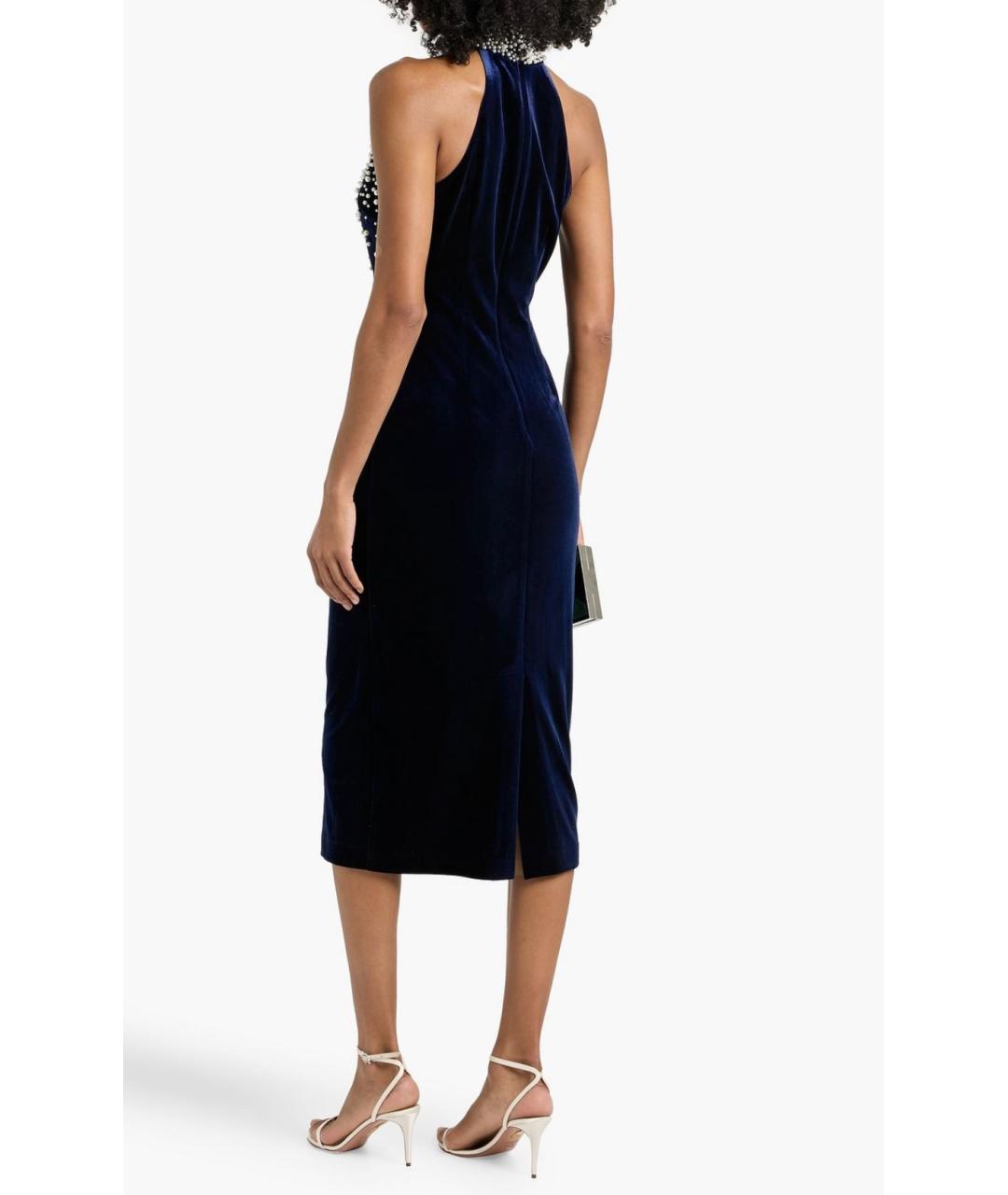 BADGLEY MISCHKA Темно-синее полиэстеровое коктейльное платье, фото 3