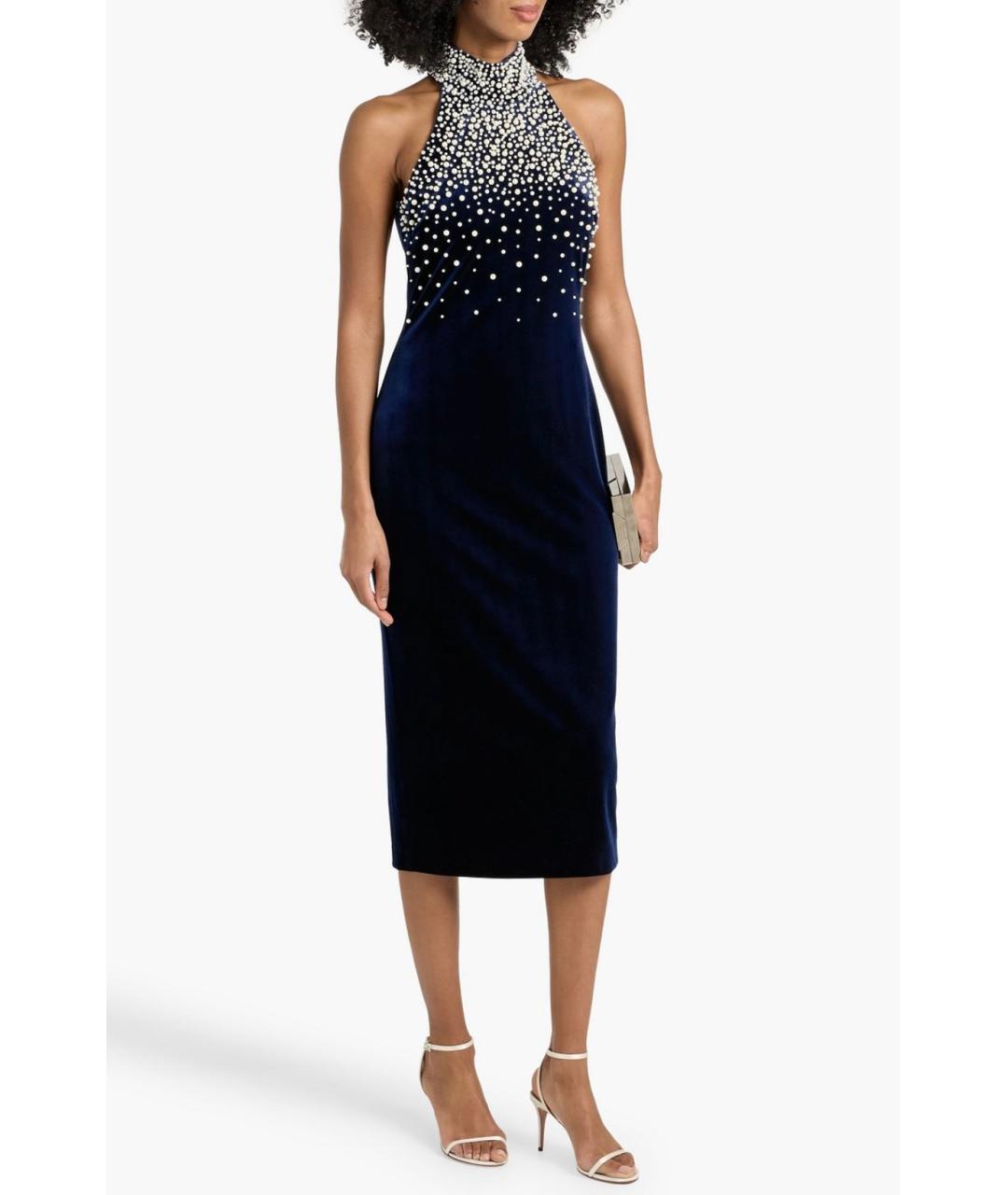 BADGLEY MISCHKA Темно-синее полиэстеровое коктейльное платье, фото 2