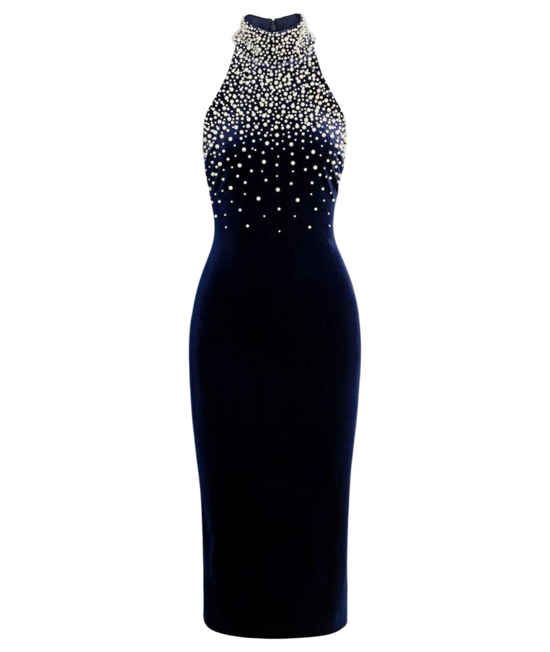 BADGLEY MISCHKA Темно-синее полиэстеровое коктейльное платье, фото 1