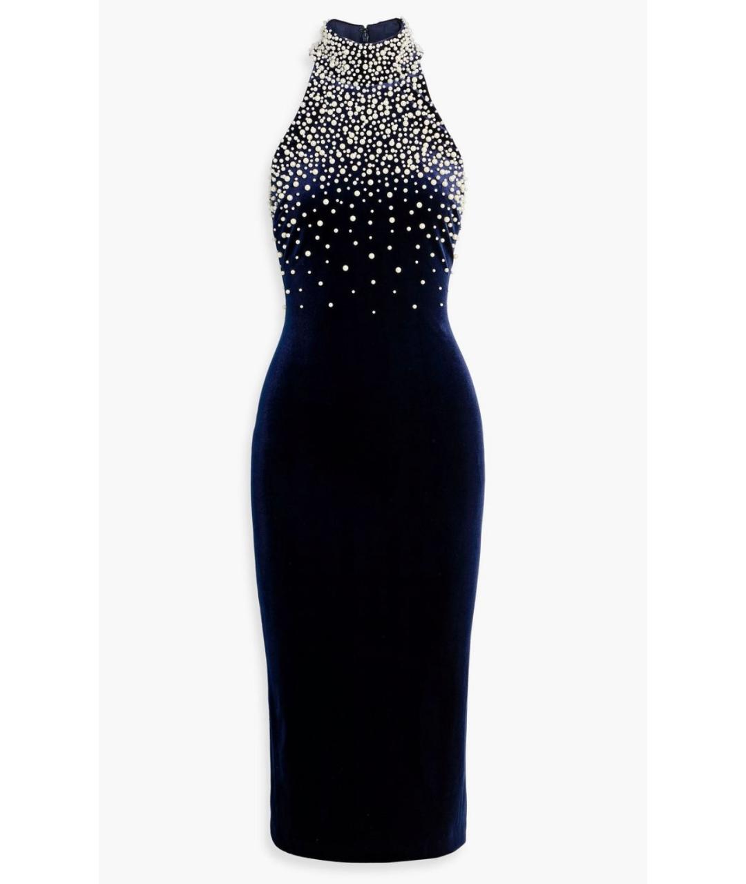BADGLEY MISCHKA Темно-синее полиэстеровое коктейльное платье, фото 4
