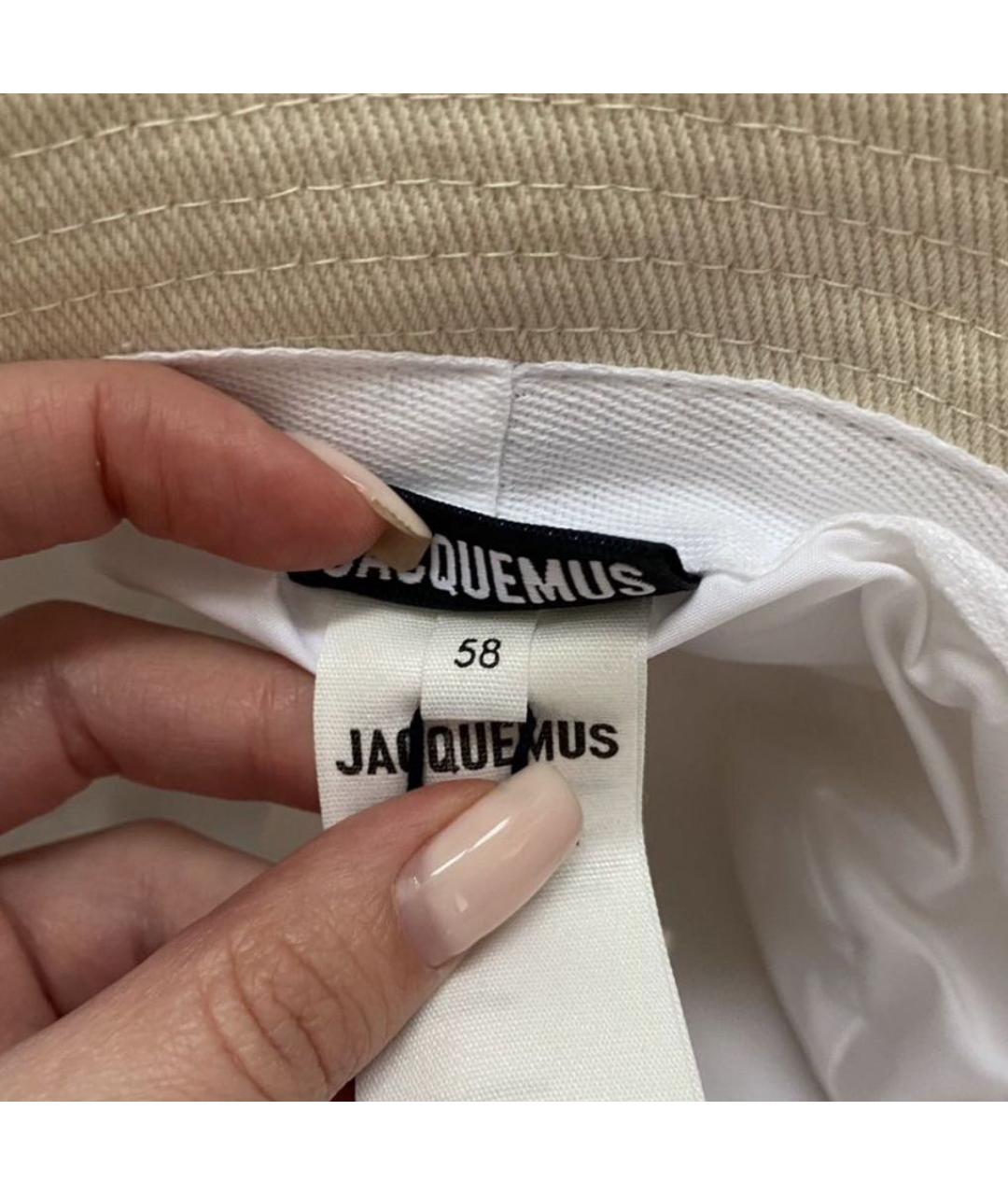 JACQUEMUS Белая хлопковая панама, фото 6
