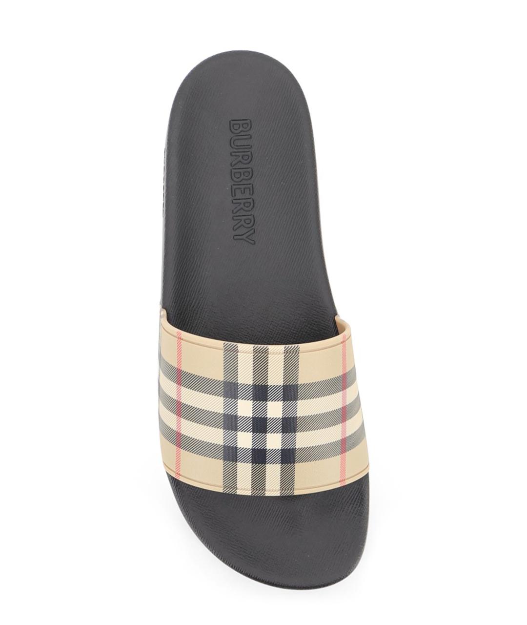 BURBERRY Мульти текстильные шлепанцы, фото 5