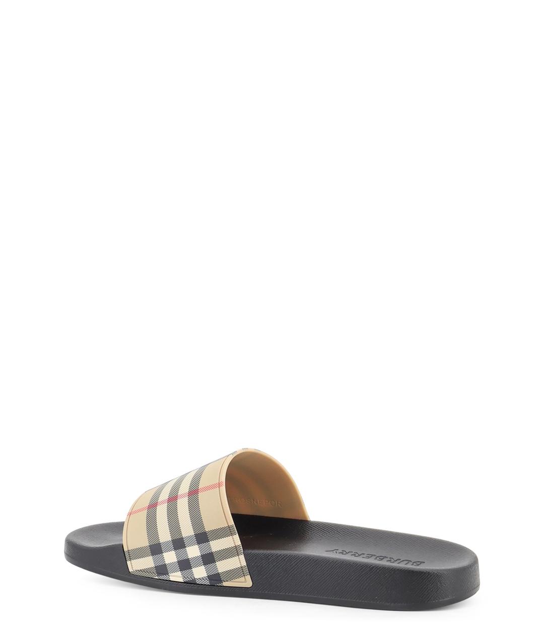 BURBERRY Мульти текстильные шлепанцы, фото 3