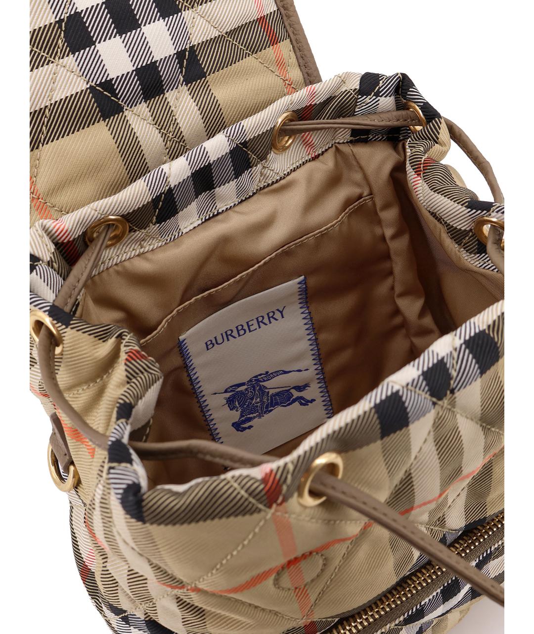 BURBERRY Бежевый тканевый рюкзак, фото 4