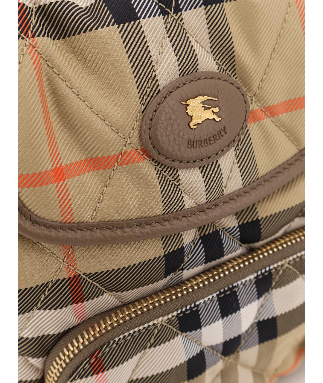 BURBERRY Бежевый тканевый рюкзак, фото 5