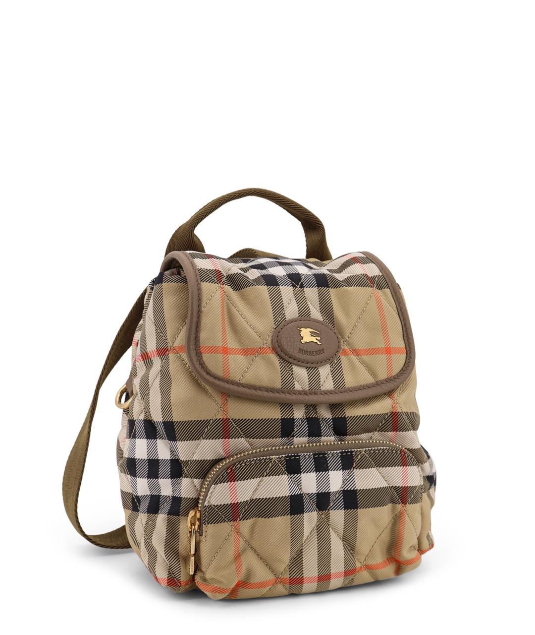 BURBERRY Бежевый тканевый рюкзак, фото 3
