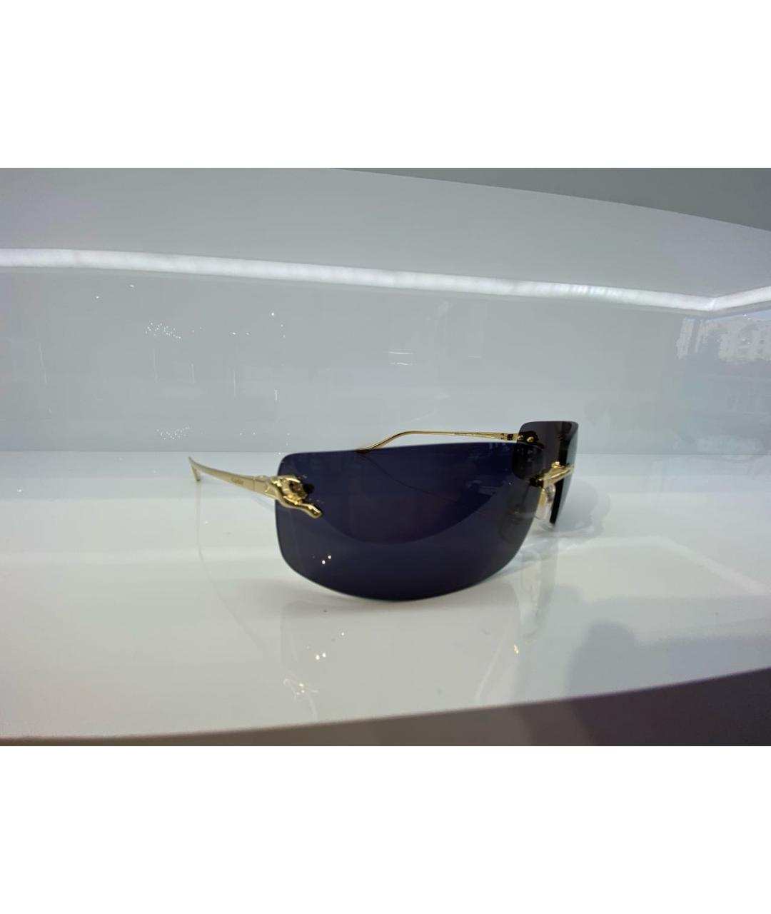 CARTIER Золотые металлические солнцезащитные очки, фото 4