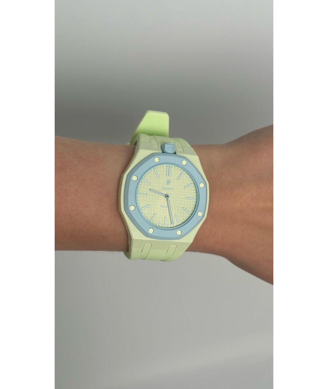 Swatch Салатовые керамические часы, фото 4