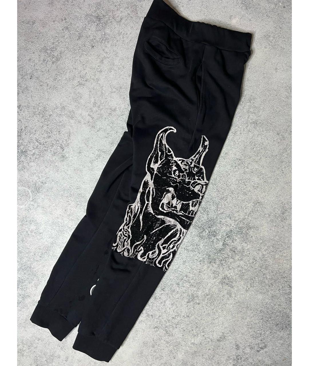 PHILIPP PLEIN Черные хлопковые повседневные брюки, фото 4