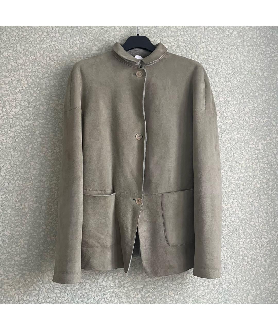 BURBERRY Бежевая кожаная дубленка, фото 9