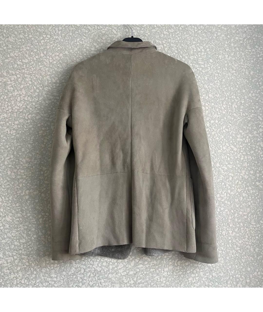 BURBERRY Бежевая кожаная дубленка, фото 2