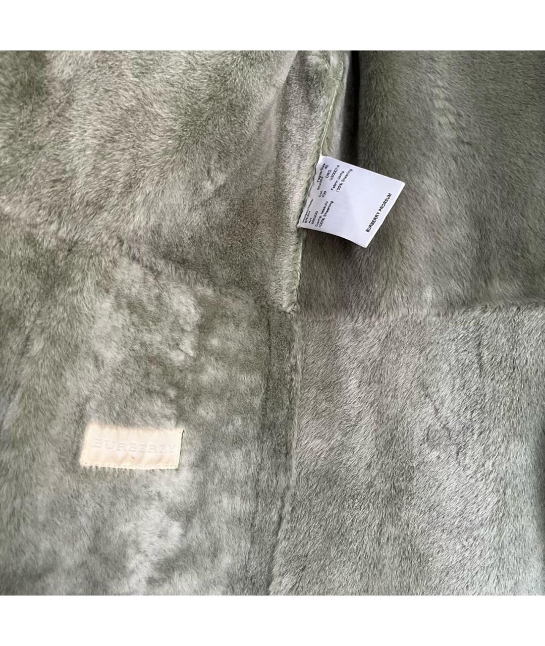 BURBERRY Бежевая кожаная дубленка, фото 8