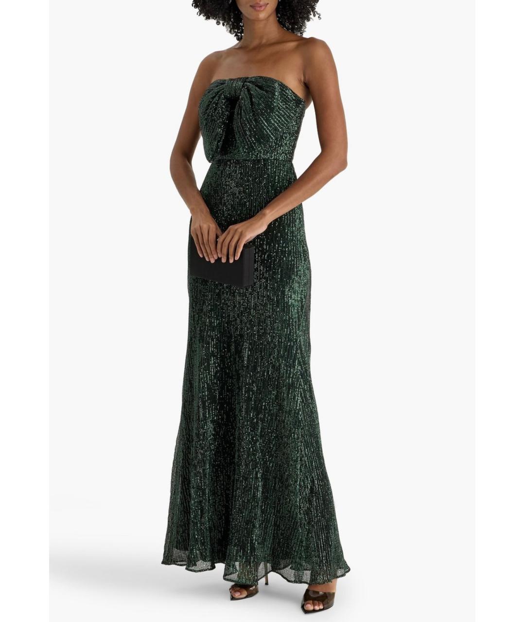BADGLEY MISCHKA Зеленое полиэстеровое вечернее платье, фото 2