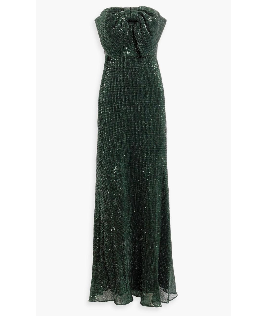 BADGLEY MISCHKA Зеленое полиэстеровое вечернее платье, фото 4