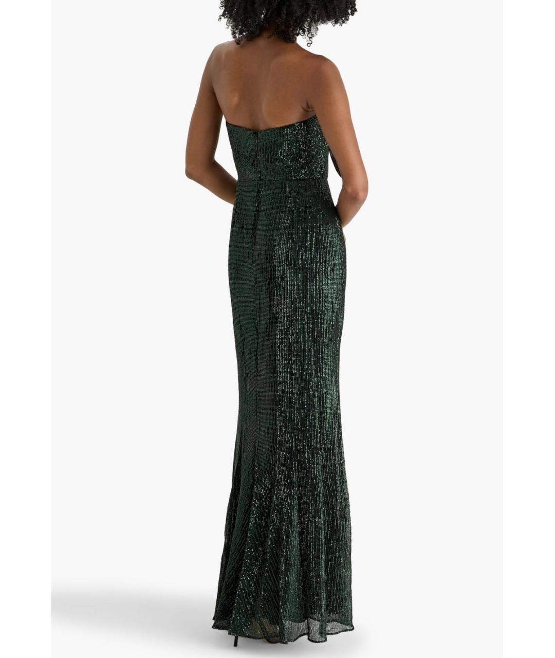 BADGLEY MISCHKA Зеленое полиэстеровое вечернее платье, фото 3