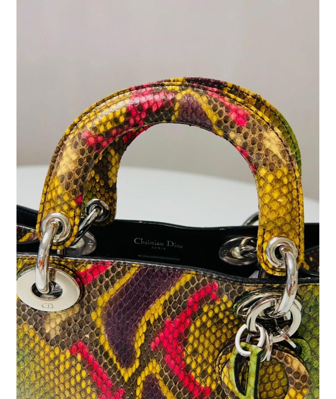 CHRISTIAN DIOR Мульти сумка с короткими ручками из экзотической кожи, фото 8