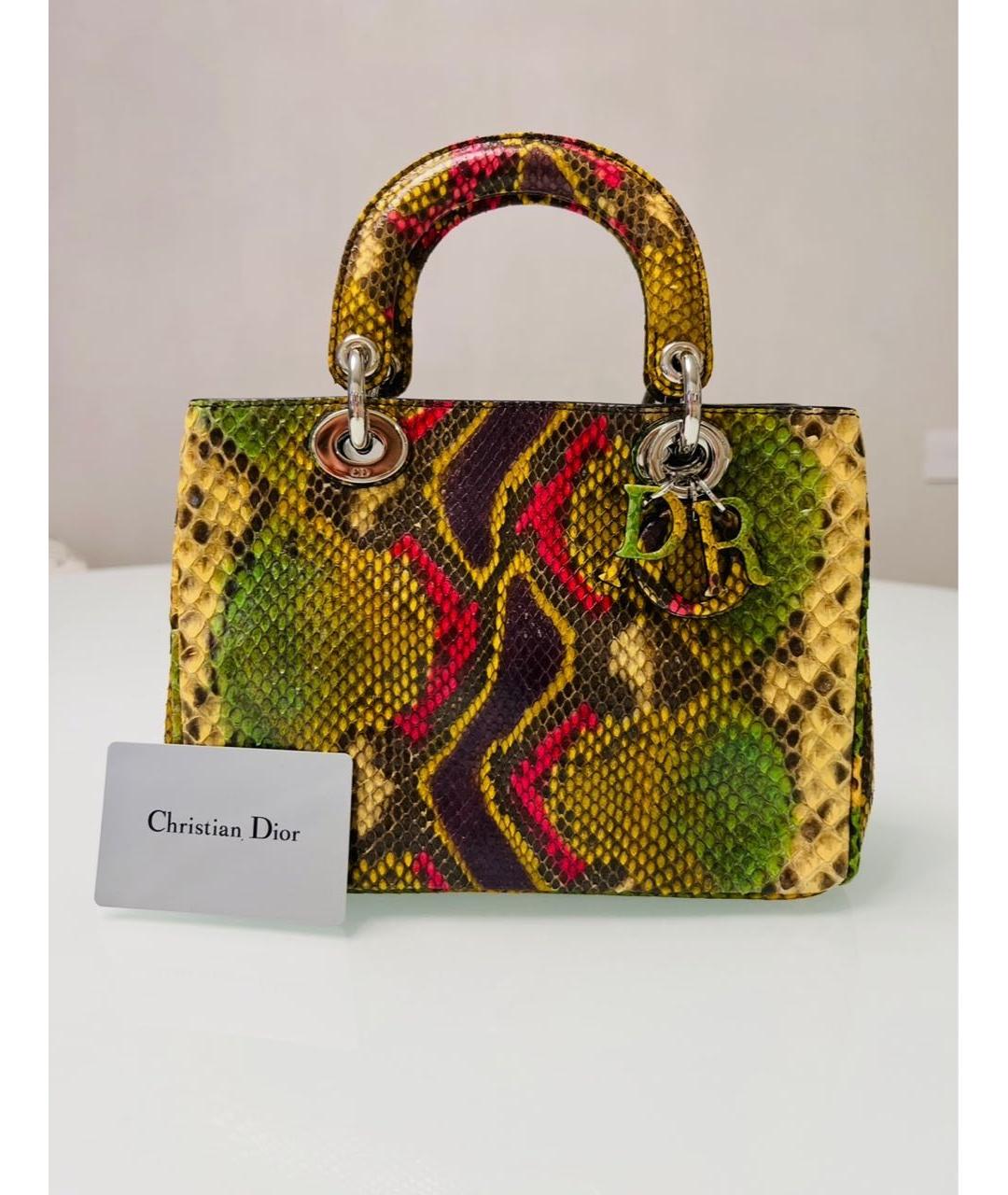 CHRISTIAN DIOR Мульти сумка с короткими ручками из экзотической кожи, фото 2