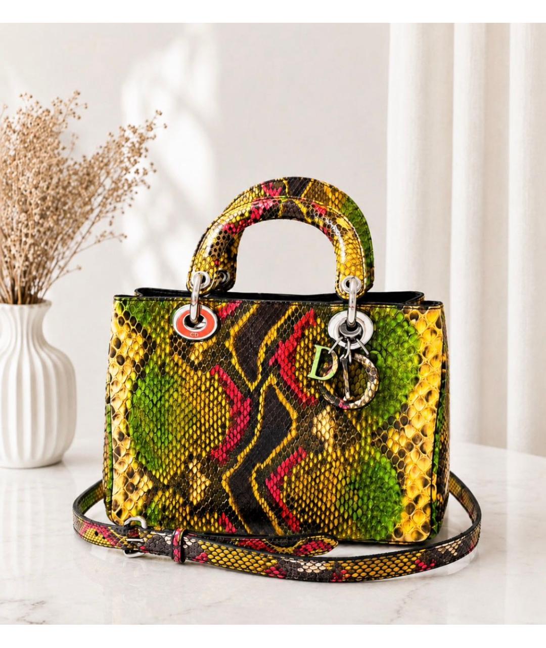 CHRISTIAN DIOR Мульти сумка с короткими ручками из экзотической кожи, фото 9
