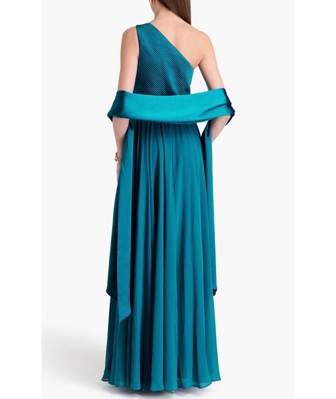BADGLEY MISCHKA Бирюзовое полиэстеровое вечернее платье, фото 3