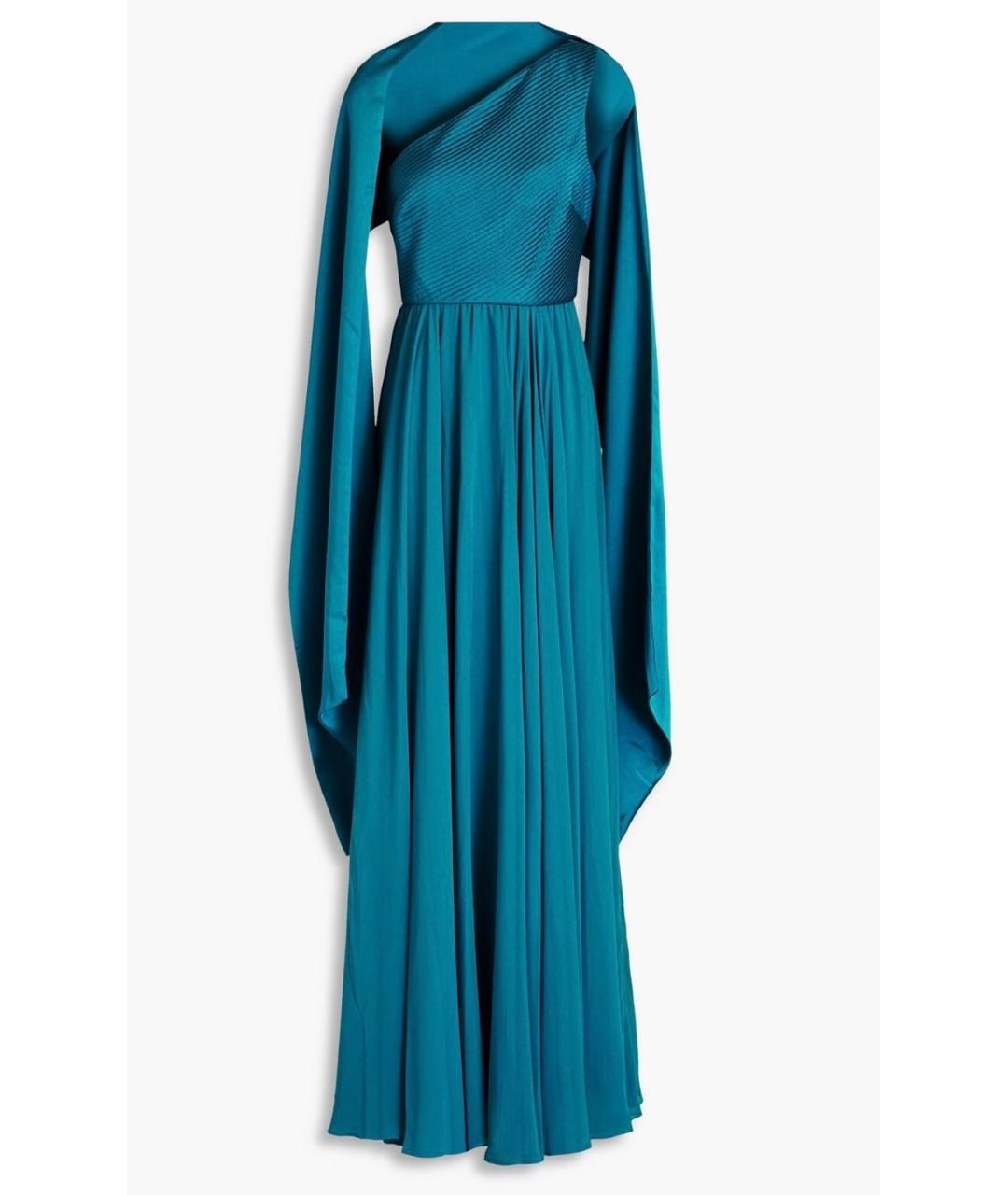 BADGLEY MISCHKA Бирюзовое полиэстеровое вечернее платье, фото 4