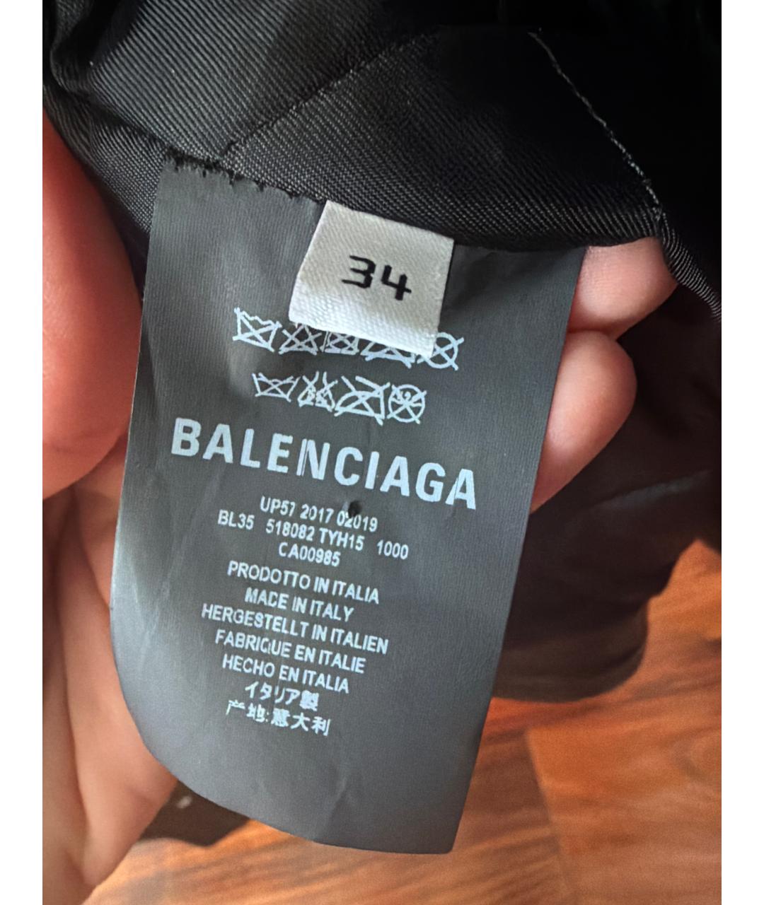 BALENCIAGA Черная кожаная куртка, фото 4