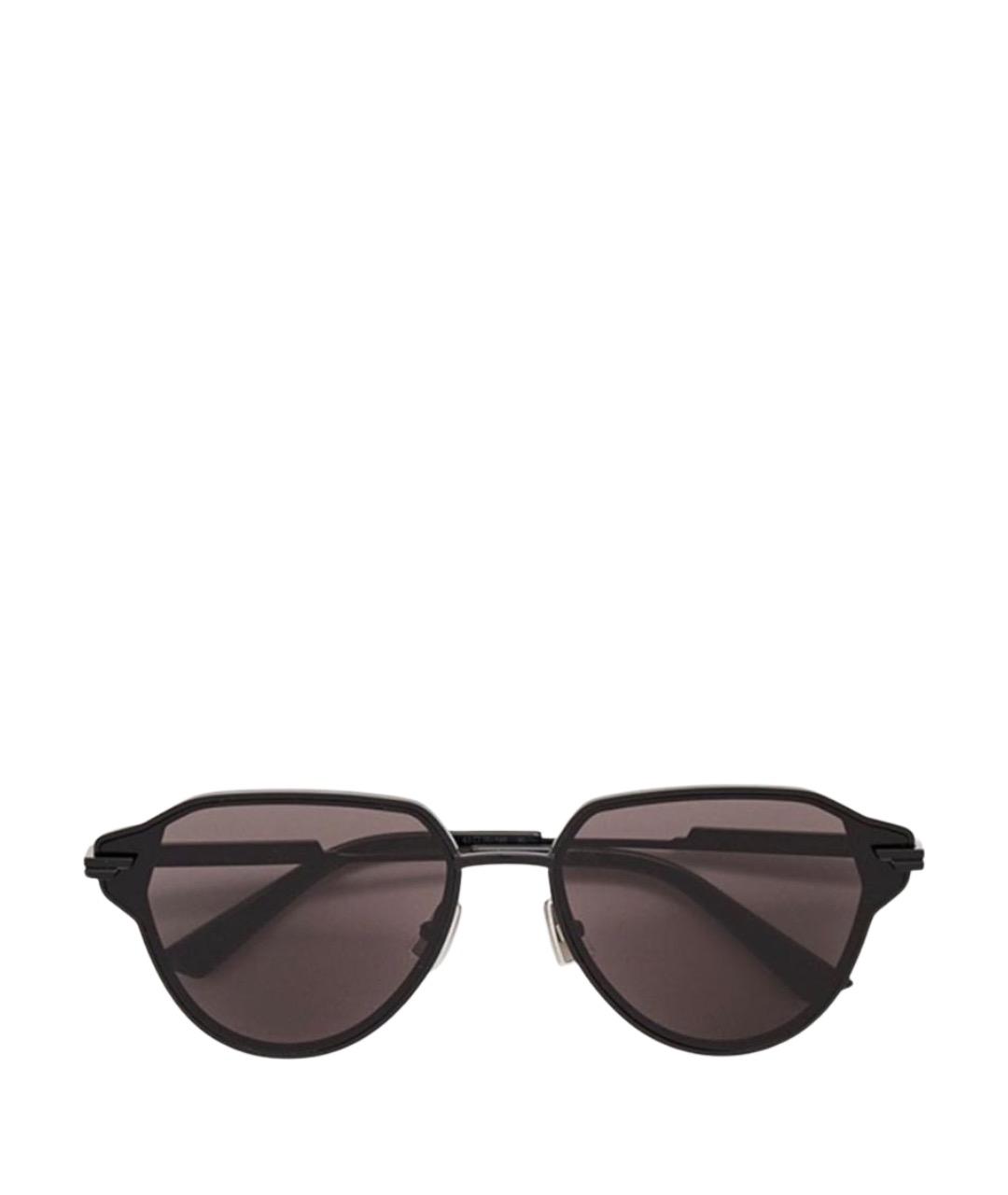 BOTTEGA VENETA Черные металлические солнцезащитные очки, фото 1