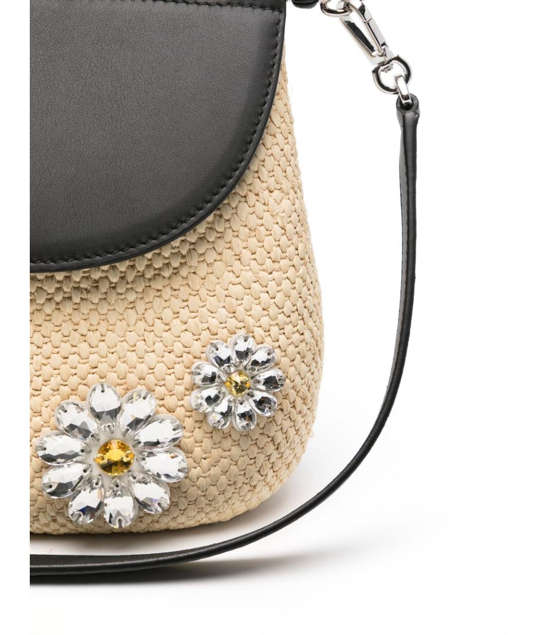 LOEWE Бежевая плетеная сумка через плечо, фото 4