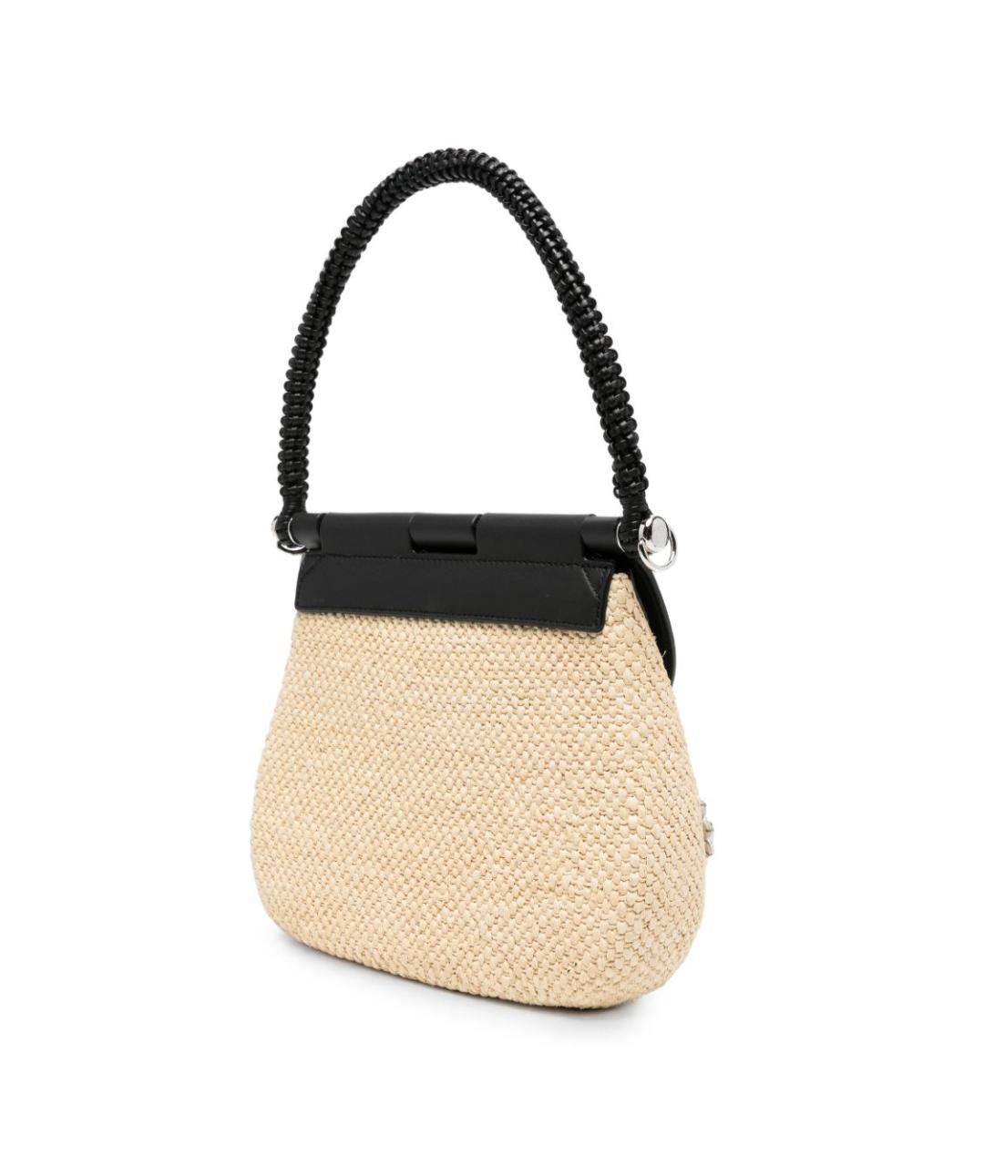 LOEWE Бежевая плетеная сумка через плечо, фото 5