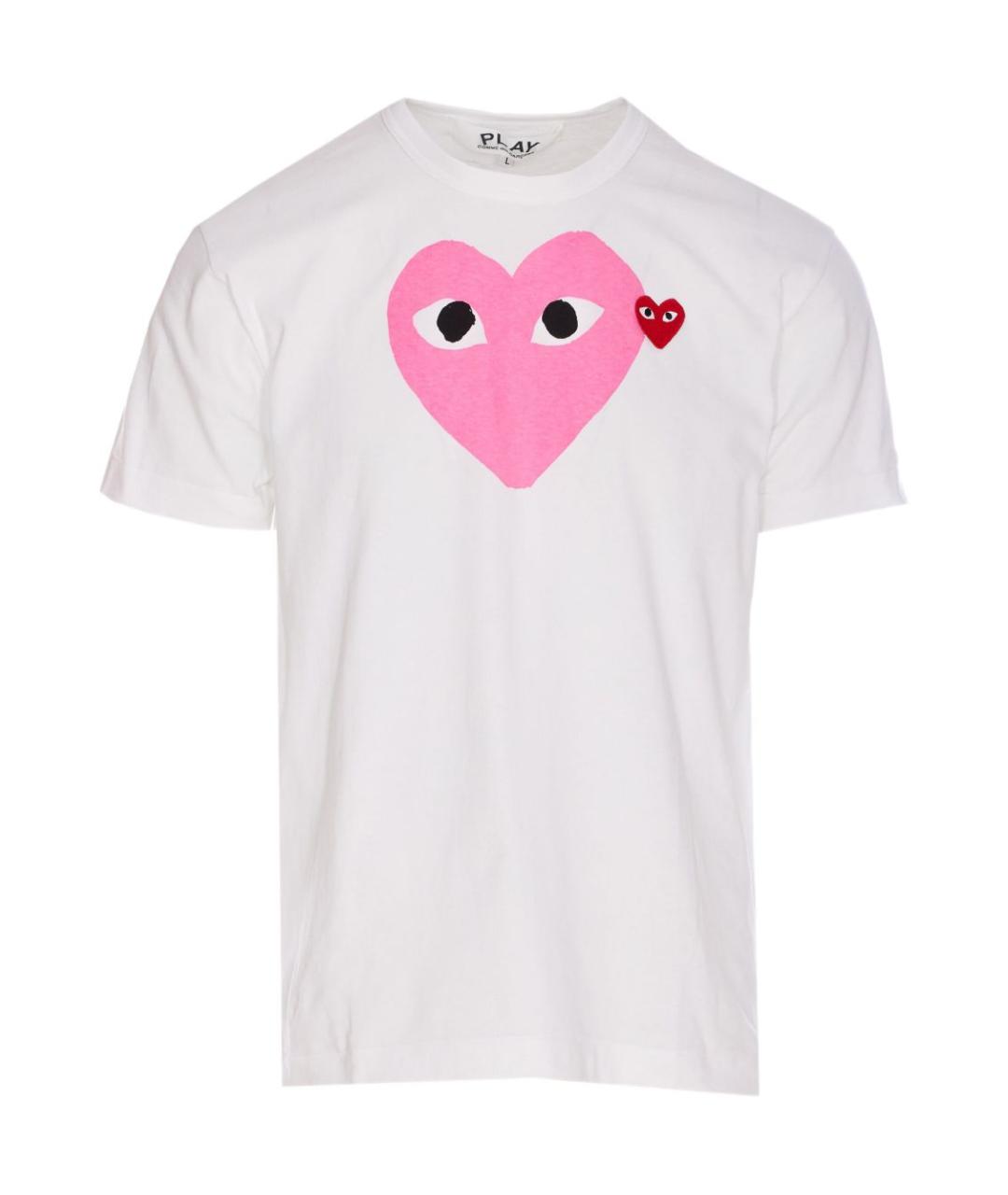 COMME DES GARÇONS Розовая хлопковая футболка, фото 1