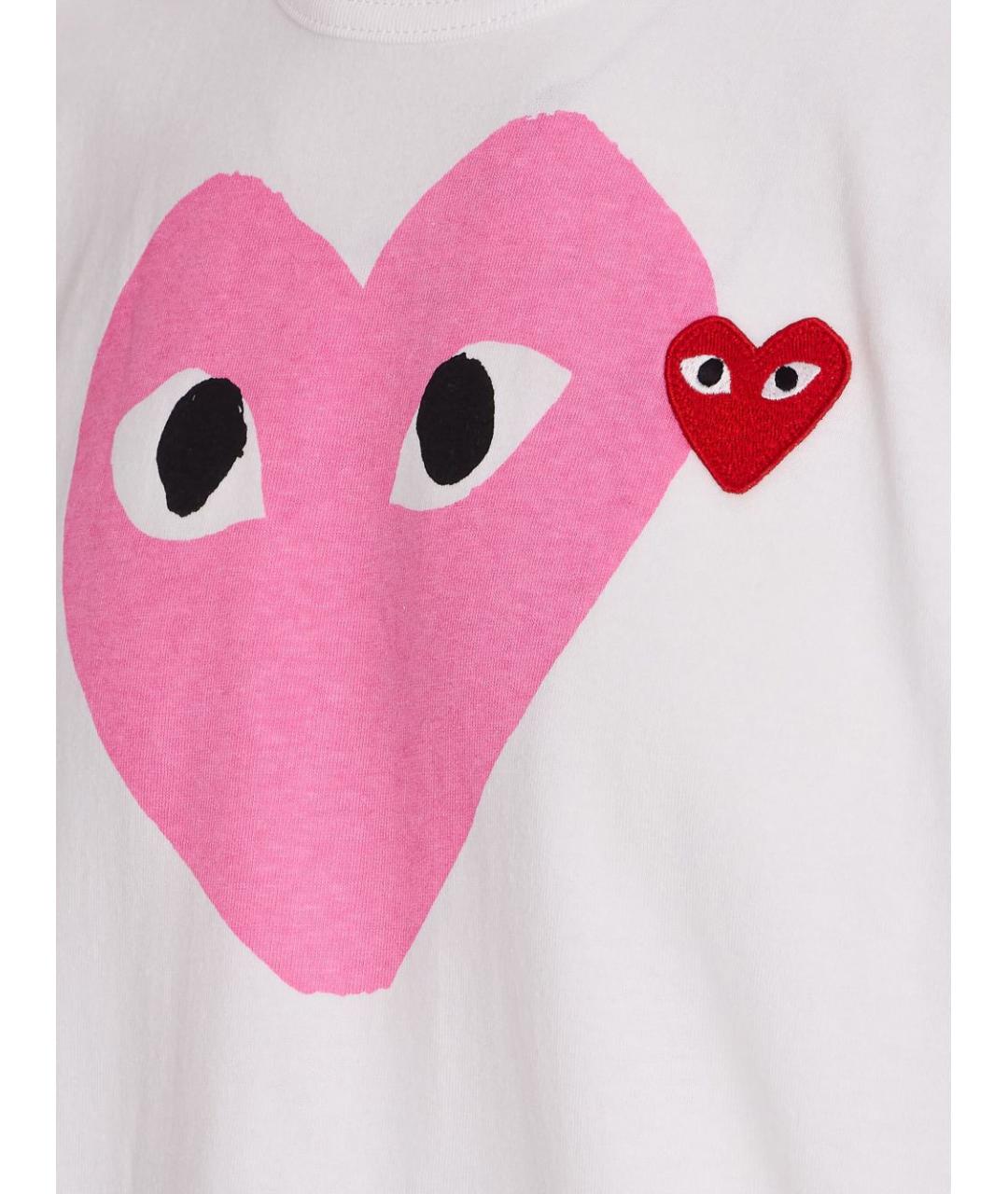 COMME DES GARÇONS Розовая хлопковая футболка, фото 2