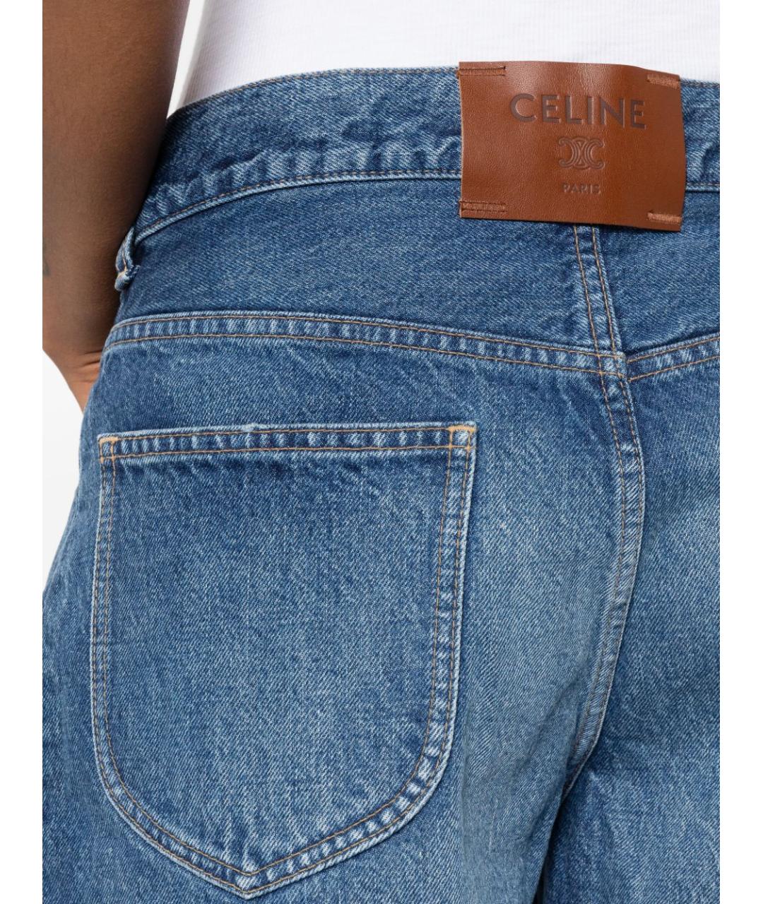 CELINE Синие хлопковые шорты, фото 3