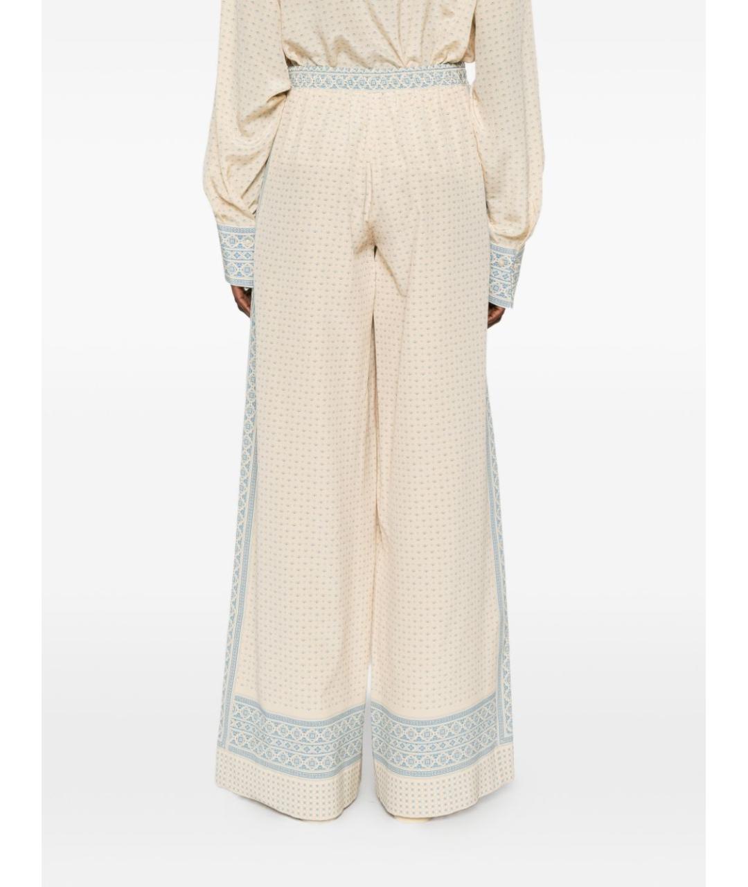 ERMANNO SCERVINO Бежевые прямые брюки, фото 2