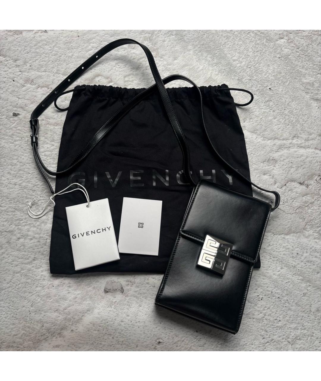GIVENCHY Черная кожаная сумка через плечо, фото 4