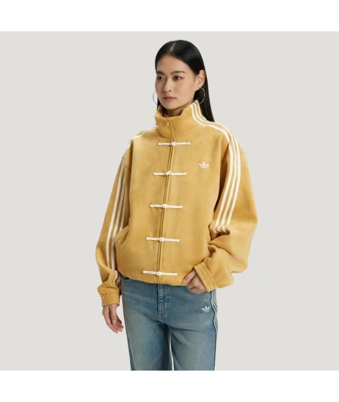 ADIDAS Горчичная полиэстеровая куртка, фото 6
