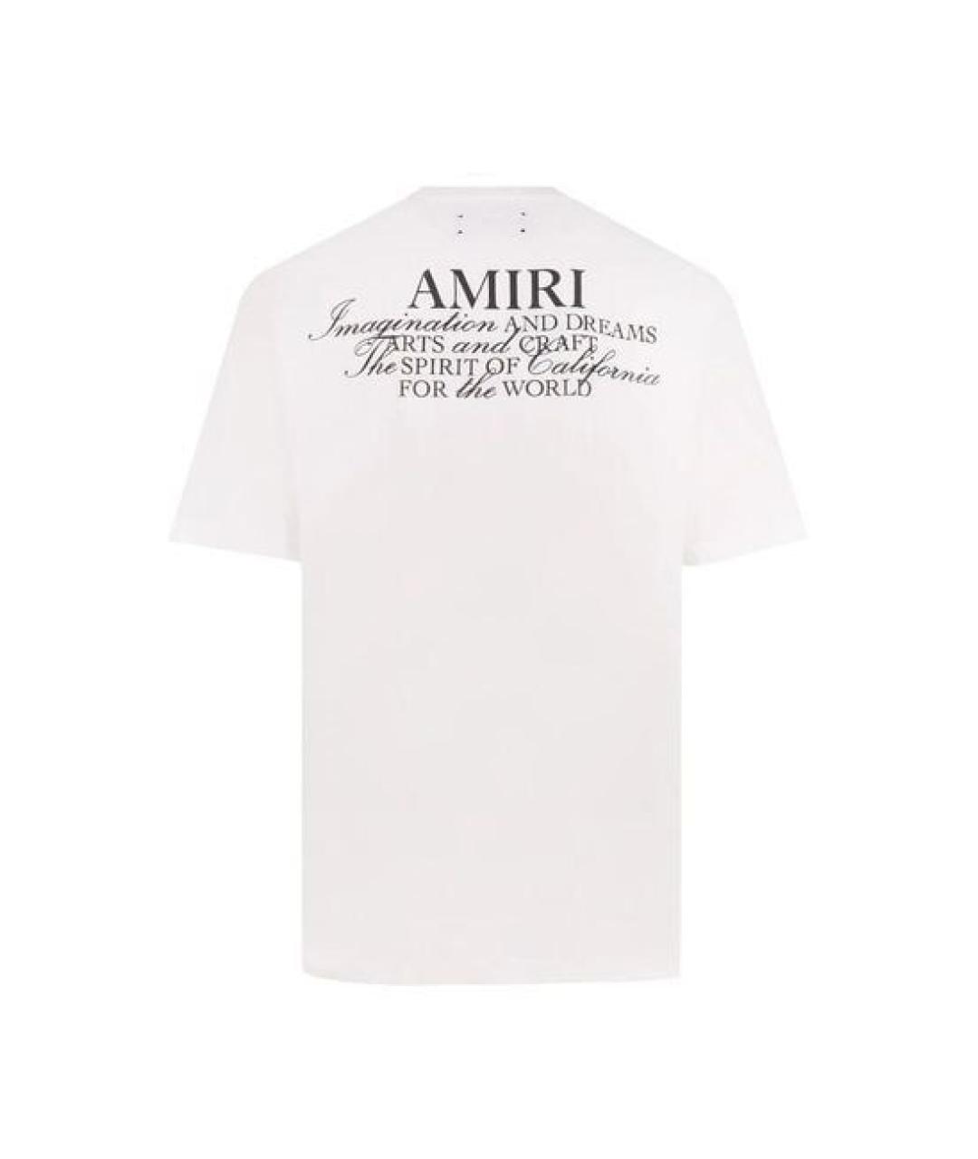 AMIRI Белая хлопковая футболка, фото 2