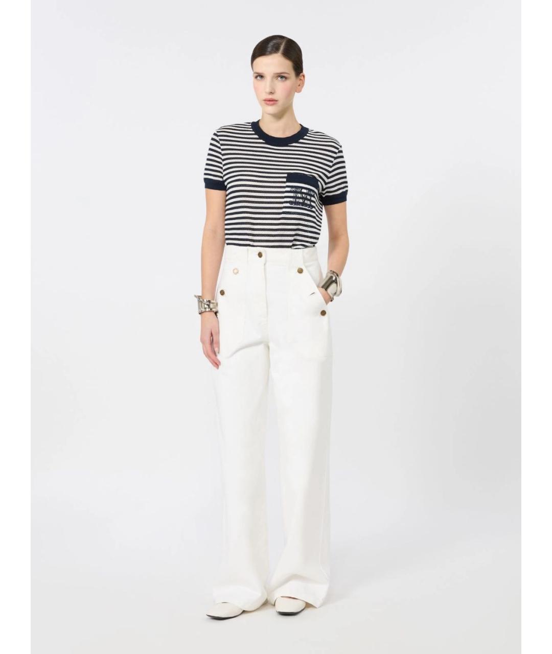 MAX MARA Белая хлопковая футболка, фото 2