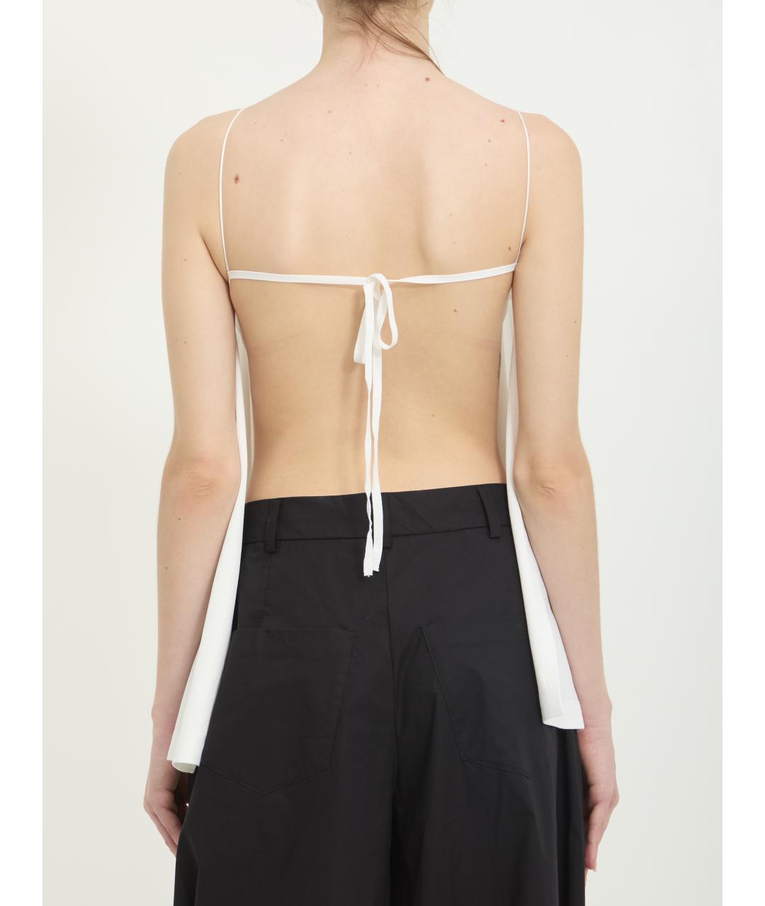 JACQUEMUS Белая вискозная майка, фото 4