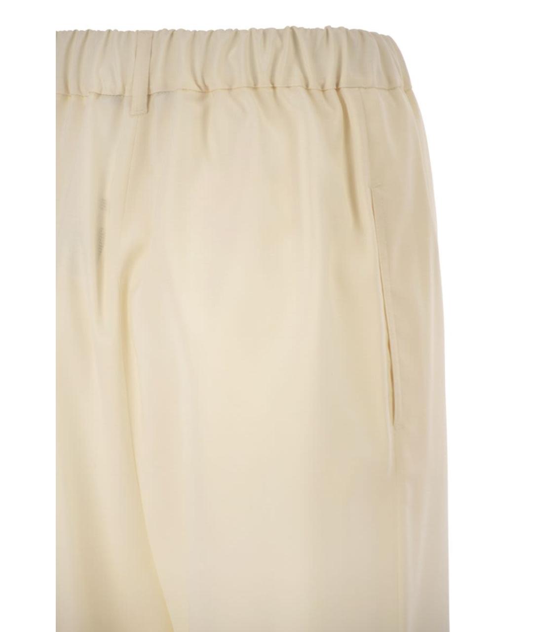 MAX MARA Бежевые шерстяные прямые брюки, фото 4