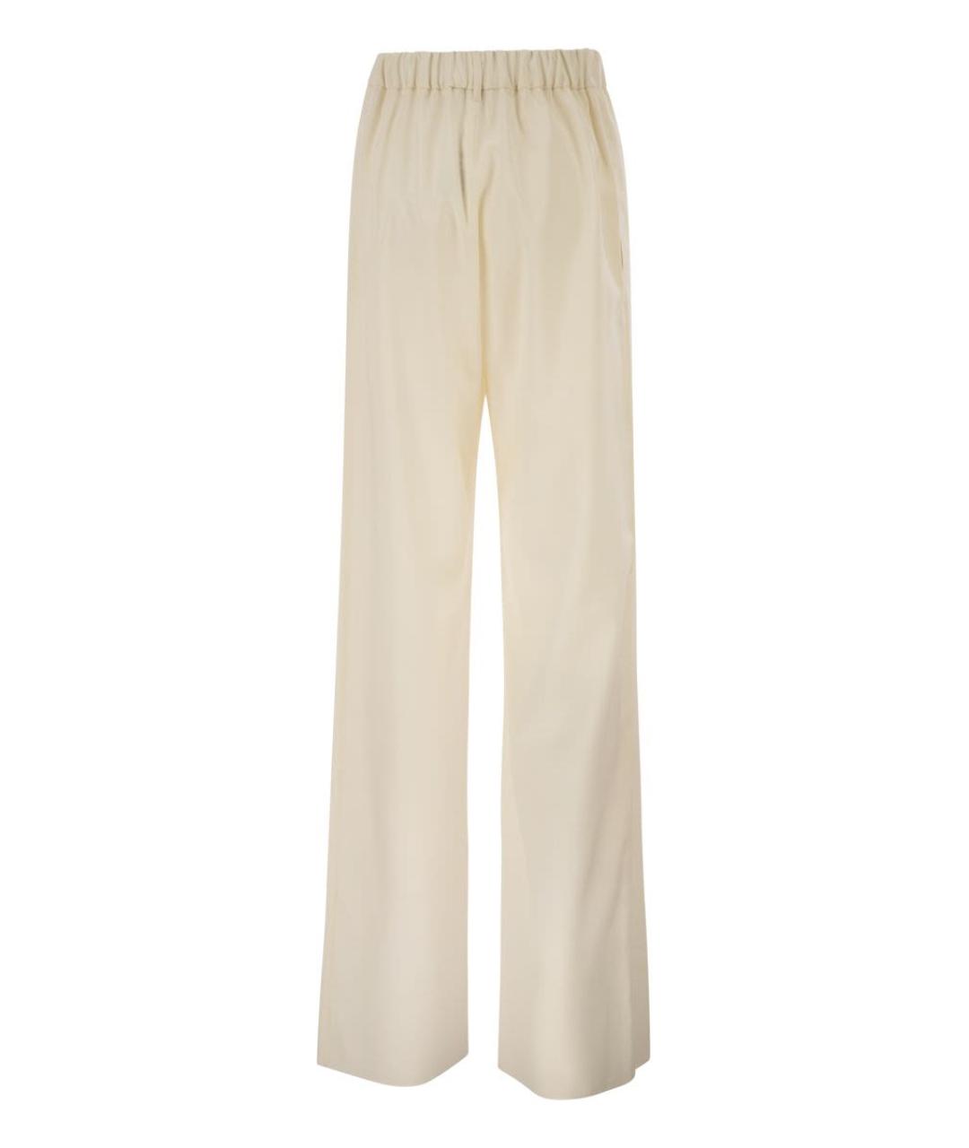 MAX MARA Бежевые шерстяные прямые брюки, фото 2